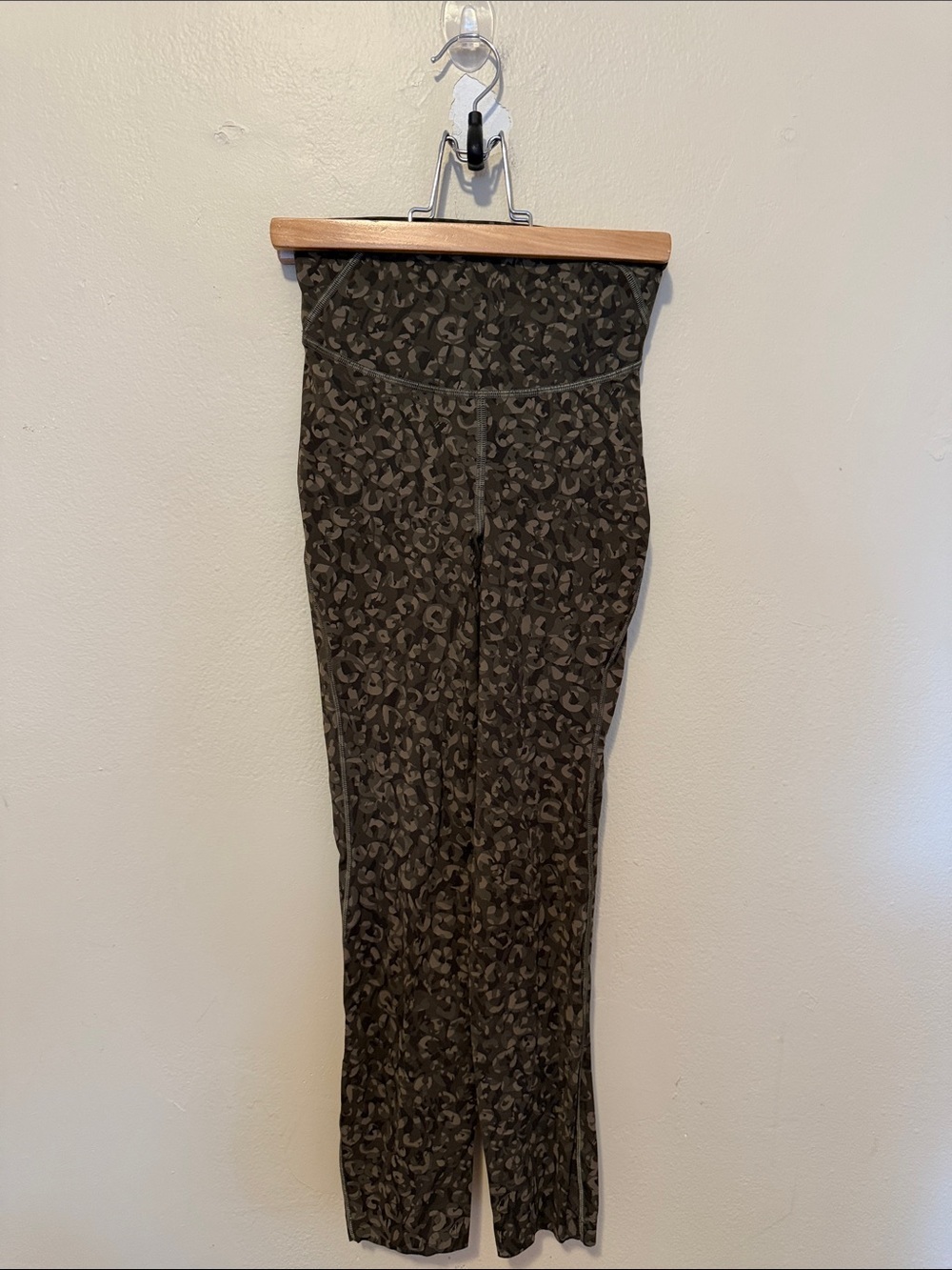 lululemon athletica Olive Green Printed High-Rise Leggings